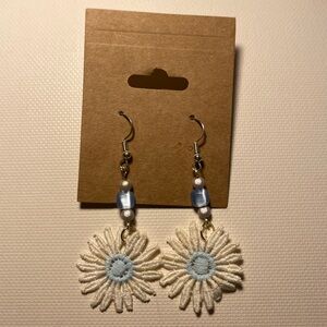 Handmade Vintage Lace Flower Earrings
